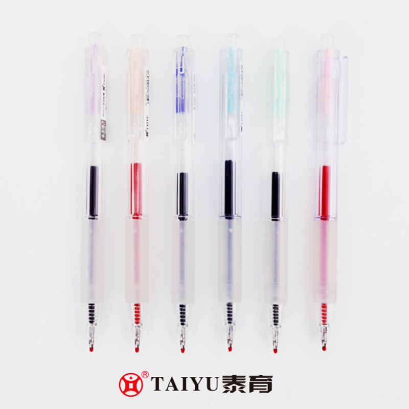 Gumagamit ang Mag-aaral ng Gel Pen na May Cap na May Disenyong Kulay ng Macaron Gel Pen 3192