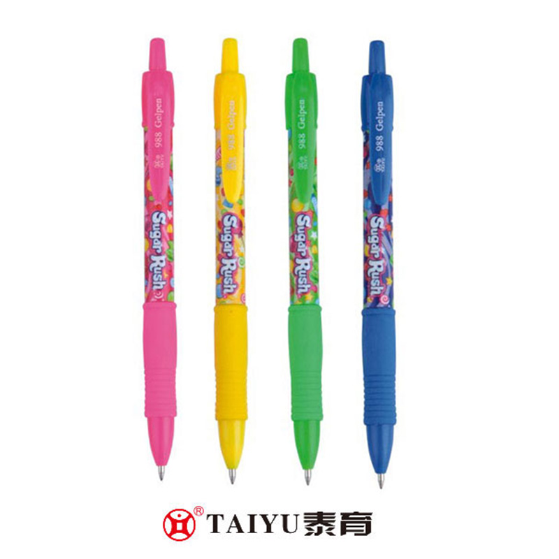 Gumamit ng Roll Ball Pen sa Opisina na May Kulay na Candy Grip Roll Ball 985A